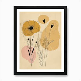 Surabaya Flower Market Boho Minimalist Style Art Print