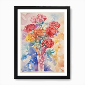 Carnations Flower Illustration 3 Art Print