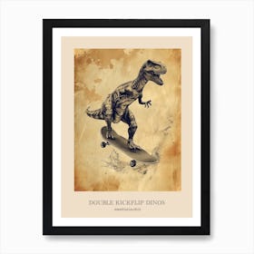 Amargasaurus Vintage Dinosaur Poster 1 Art Print