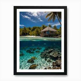 Underwater Hut Art Print