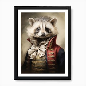 Adorable Chubby Possum Wearing French Clothing 1 Art Print