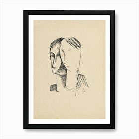 Two Heads, Mikuláš Galanda Art Print