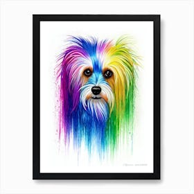 Chinese Crested Rainbow Oil Painting Dog Art Print