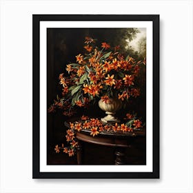 Baroque Floral Still Life Cineraria 7 Art Print