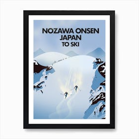 Nozawa Onsen Japan Ski poster Art Print