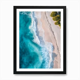 Aerial View Of A Tropical Beach 7 Art Print