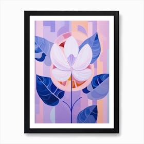 Lilac 4 Hilma Af Klint Inspired Pastel Flower Painting Art Print