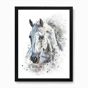 White Horse Canvas Print 1 Art Print