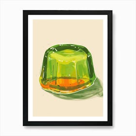 Lime Green Jelly Illustration Poster