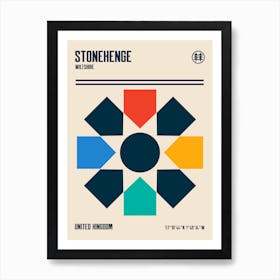 Stonehenge Retro Travel Print Art Print