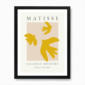 Matisse Abstract Birds Yellow Art Print