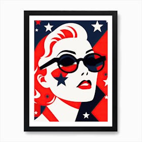 Chic Pop Art American Women Art Print