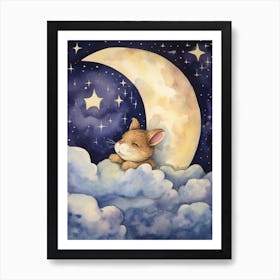 Baby Chipmunk 3 Sleeping In The Clouds Art Print