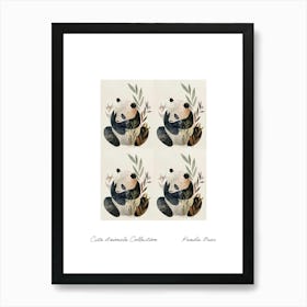 Cute Animals Collection Panda Bear 3 Art Print