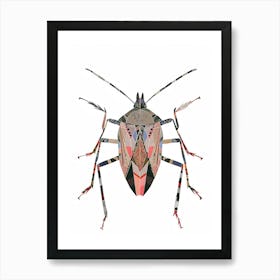 Colourful Insect Illustration Boxelder Bug 14 Art Print