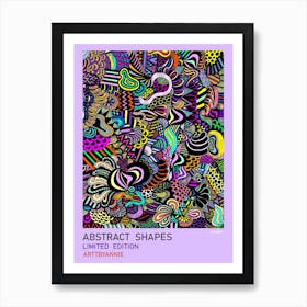 Multi-coloured Abstract Shapes Art Print