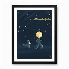 Fool Moon and his friend Art Print