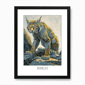 Bobcat Precisionist Illustration 4 Poster Art Print