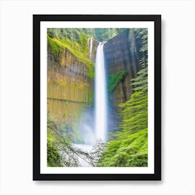 Silver Falls State Park Waterfall, United States Majestic, Beautiful & Classic (1) Art Print