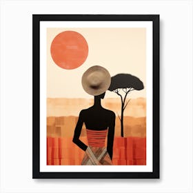 African Woman | Boho Style 2 Art Print