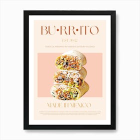 Burrito Mid Century Art Print