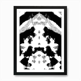 Abstract Black And White Pattern 16 Art Print