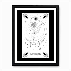 Strength Tarot Card 1 Art Print