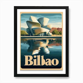 Aihrgdesign A Vintage Travel Poster Of Bilbao Featuring The I 088496b1 0628 447c 93b1 97c6e5258103 0 Art Print