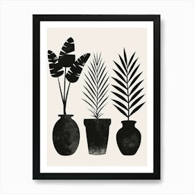 Three Potted Plants Art Print