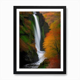 Pistyll Rhaeadr, United Kingdom Nat Viga Style (1) Art Print