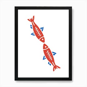 Fishes. UK. Art Print