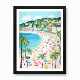 Patong Beach, Phuket, Thailand, Matisse And Rousseau Style 3 Art Print