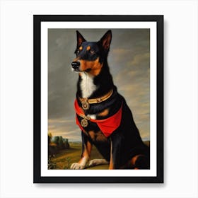 Beauceron 2 Renaissance Portrait Oil Painting Art Print