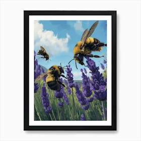 Carpenter Bee Realism Illustration 17 Poster