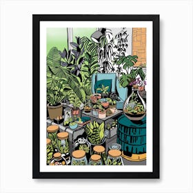 Houseplants And Terrariums Art Print