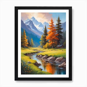 Autumn In The Mountains Art Print