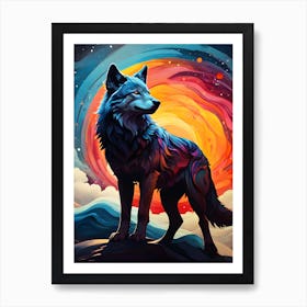 Wolf In The Sky Art Print