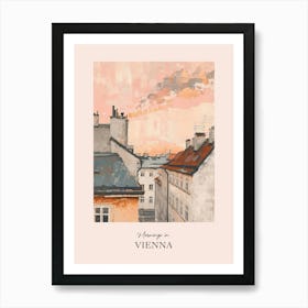 Mornings In Vienna Rooftops Morning Skyline 2 Art Print