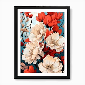 Cherry Blossoms Wallpaper Art Print