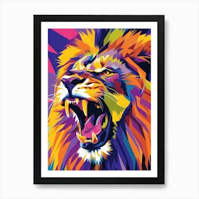 Lion Wpap Art Art Print