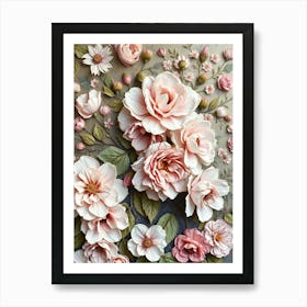 Pink Roses 3 Art Print