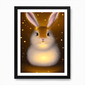 Golden Bunny Art Print