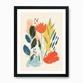 The Dance Of Jetstream Harmonies Mid Century Style Art Print