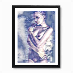 Nude Woman Angel Art Print
