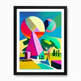 Satellite Abstract Modern Pop Space Art Print