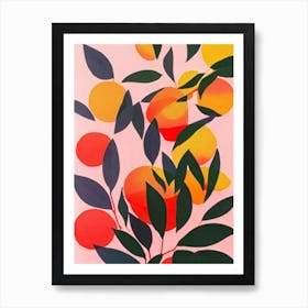 Grapefruit Tree Colourful Illustration Plant Art Print