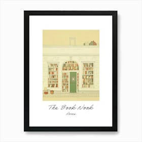 Rome The Book Nook Pastel Colours 4 Poster Art Print