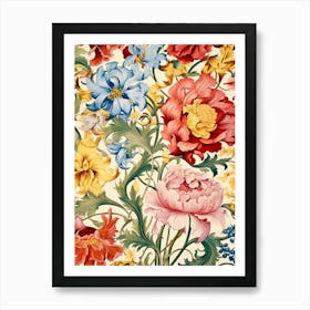 Floral Wallpaper 79 Art Print