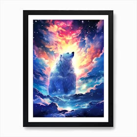 Polar Bear In The Sky Art Print