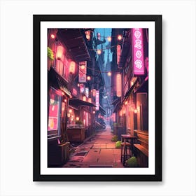 Neon Street Art Print